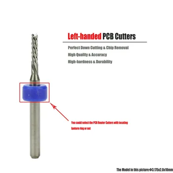 2.0 mm Kairę Ranka CNC PCB Endmill Cutter Dremel Kelvedžio Bitai Volframo Karbido Spausdintinės plokštės, Micro Gręžimo Frezavimo Įrankis