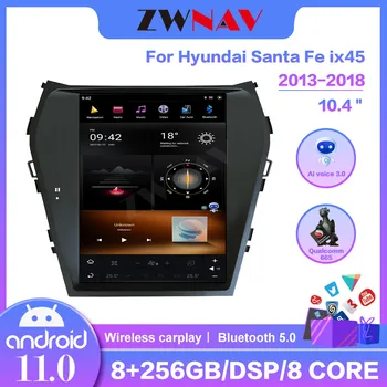 2Din Android11 Automobilio Radijo, GPS Navigacijos, Multimedijos Grotuvas Hyundai Santa Fe IX45 2013-2017 Tesla Ekranas Android Radijo Carplay