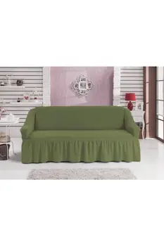 3 vietų medvilnės sofa-lova, sofa-lova, padengti žalios 230 x balta kambarį tekstilės namams ir baldai