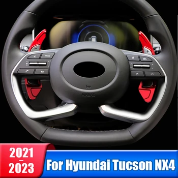 Aliuminio Automobilio Vairo Irklas Shifter Pavarų Perjungimo Pratęsimo Hyundai Tucson NX4 2021 2022 2023 Hibridas N Linija Priedai
