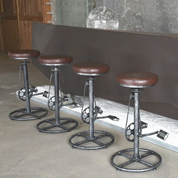 Amerikos pramonės vėjo dviračių baro kėdė cafe kėlimo baro taburetės retro aukštos kėdės home sukasi baro kėdės baro kėdė baras furnitu