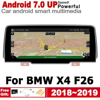 BMW X4 F26 2018 2019 EVO IPS Android 2 DIN Car DVD GPS Navigacijos Žemėlapių daugialypės terpės Grotuvas, Stereo Radijas, WiFi, BT Sistemos