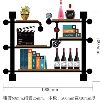 CF3 Šiuolaikinės Geležinės Sienos tvirtinamą Laikiklį Vyno knygų lentynos/paprastas Kabinti vyninės Savininkas Geležies Menas, Vyno sektoriaus Paramos Kabineto Butas