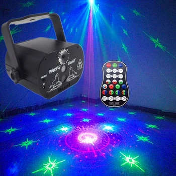 Diskoteka Žiburiai RGB LED Lazeris Scenos Šviesos Žibintai Garso Aktyvuotas DJ Šalies Žibintai Su Strobe Flash Efektas Usb Power Projektoriaus Lempa