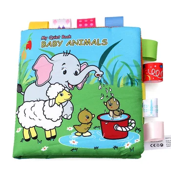 Gyvūnų Modelių Kūdikių Etiketės Medžiaga Knyga Ašaros Negali Kramtyti Garsiai Popieriaus Tėvų-vaikų Bendravimą Kūdikių Ankstyvojo Ugdymo Knyga