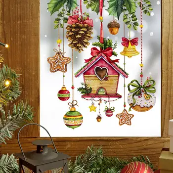 Kalėdų Animacinis Žalia Elf Lango Stiklo Lipdukai Linksmų Kalėdų Dekoro Namų Veidrodis Lipdukai Snaigės Sienos Duris Sticke Z1N7