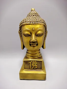 Kinijos Rinkti Žalvario Skulptūra Budos Galva Metalo Amatų Namų Puošybai#2