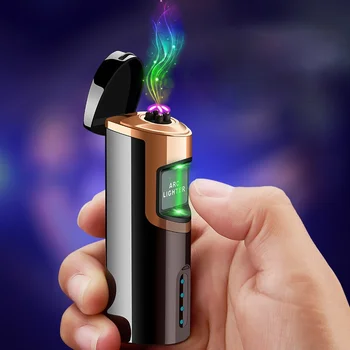 Lazerio Indukcijos Dvigubo Kampo Lengvesni USB Įkrovimo Kūrybos Cigarečių Degiklio Patvari, Didelės Talpos Baterija Rūkymo Reikmenys