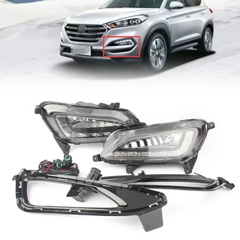 LED DRL Šviesos važiavimui Dieną Priešrūkinis Žibintas, skirtas Hyundai Tucson 2016 2017 2018 Vandeniui 12V