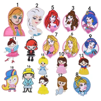 Mados Animacinių filmų Cute Little Princess Simbolių Dizaino Siuvinėjimo Skyrius 