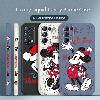 Mickey ir Minnie Telefoną Atveju KOLEGA Rasti X5 X3 X2 neo Pro Lite A5 A9 2020 A96 4G 5G Skysčio Kairėje Virvę Saldainiai Padengti Coque 