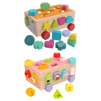 Montessori Mediniai Žaislai, Kūdikių Formos Rūšiavimo Atitikimo Įspūdį Žaidimą Vaikams Mokomieji Žaislai Vaikams
