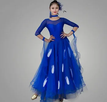 Naujas Lady Pramoginių Šokių Suknelė Šiuolaikinių Šokių Konkursas Kostiumas moterims Valsas Tango Foxtrot Quickstep suknelės MD052