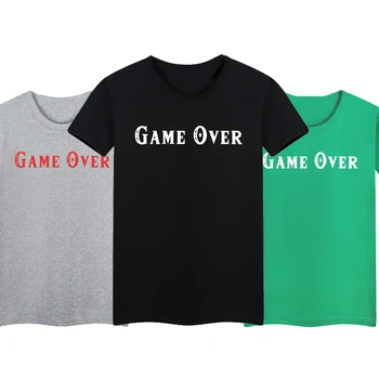 Naujas žaidimas gerbėjai t shirts Žaidimas daugiau žodžių spausdinti marškinėliai animacinių filmų anime žaidimas atsitiktinis trumpomis rankovėmis t shirts