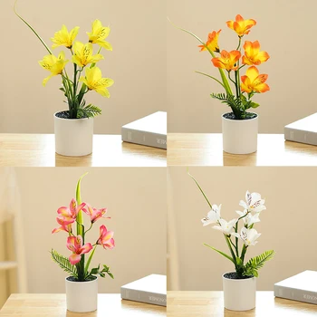Naują Pavasario Orchidėjos, Dirbtinės Gėlės Bonsai Mini Žaliųjų Augalų Bonsai 