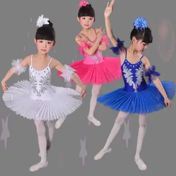 Naujų Mergaičių Baleto Suknelė Tutu Šokio Kostiumai Vaikams 