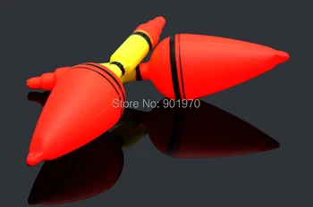 Nemokamas pristatymas 3pcs/daug Kieto plastiko Žvejybos Plaukti raudonos-geltonos spalvų Kieto Plastiko 4#.6#.8#.10#.15# prieinami Roko Žvejybos Plūduro