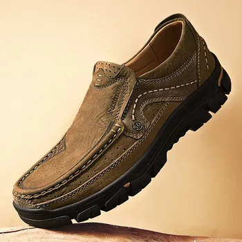 Odiniai batai atsitiktinis vyrų naujas oficialias verslo vyriški batai lauko sportiniai bateliai vaikščiojimo batai šalies batų mados Odos batai