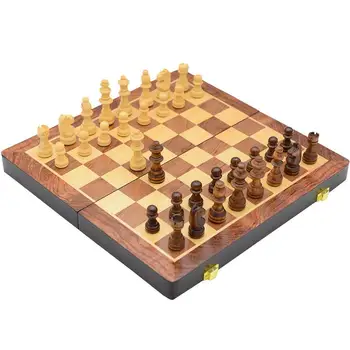 Patvarus, Rankų Darbo, Medžio Masyvo Šachmatų Lentos Medinės Sulankstomos Magnetiniai Šachmatai Magnetiniai Šachmatai Vienetų Darbalaukio Pramogų