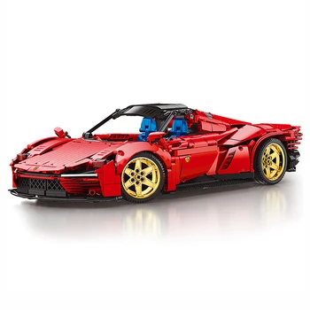 Raudonas Sportinis Automobilis Daytona SP3 Transporto priemonės SS 11025 High-Tech 1:10 Modelio Kūrimo Bloką Plytų Žaislai Vaikams Berniukams Kalėdų Dovanos