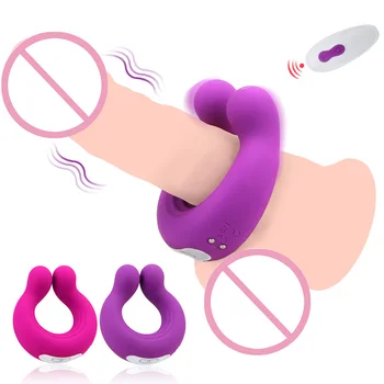 Sekso Žaislai Gaidys Žiedas Vibratorius Klitorio Stimuliatorius Massager Vibrator Varpos Klitorio Stimuliacija 9 Greičiu Pora Vibratorius