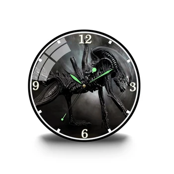 Svetimų Xenomorph Monstras Warior Akrilo Įrašyti Sieninis Laikrodis Alienware ET Sienos Meno Laikrodis Kosmoso Kosminės Namų Dekoro Sienos Žiūrėti