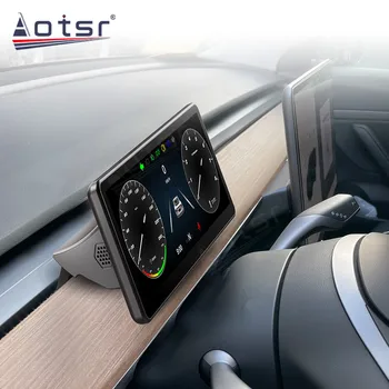 Už Tesla Modelis 3 modelis Y Automobilių Skaitmeninio Klasterio Virtualios Prietaisų Skydelio Ekranas Skaitmeninis Veiklos GPS Navigacijos carplay