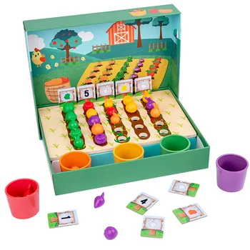 Vaikų Ankstyvojo Ugdymo Ūkių Vaisių ir Daržovių Rūšiavimo Žaidimas Bamblys Švietimo Jutimų Sąveika Mediniai Žaislai Vaikams