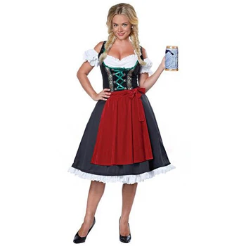 Vokietija Ponios Oktoberfest Alaus Mergina Kambarinės Kostiumas Dirndl Padavėja Trumpas Išgalvotas Suknelė
