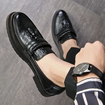 Vyrai, Suknelė, batai oficialų batai vyriški Rankų darbo verslo batus vestuvių Odos Vyrai Oxfords batai zapatos de hombre, 2020 m.