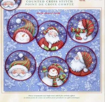 WY Puikus Skaičiuojami Kryželiu Rinkinys Ornamentu Santa Claus Tėvas Sniego Snowmen Dovana Kalėdų Eglučių Papuošalai Dim 08789