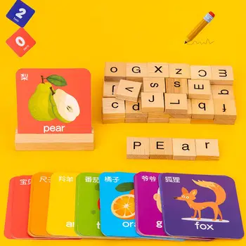 Žodžių Rašybos Žaidimas Iliustracijų Raidžių Atitikimo Kortelės Ikimokyklinio amžiaus Vaikams