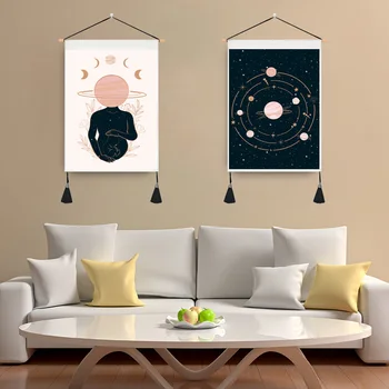 Žvaigždžių Visatos Galaxy kūdikio motina sistema gobelenas karšto pardavimo ins fone audinio atspausdintas namuose kabo nuotraukos namų gobelenas